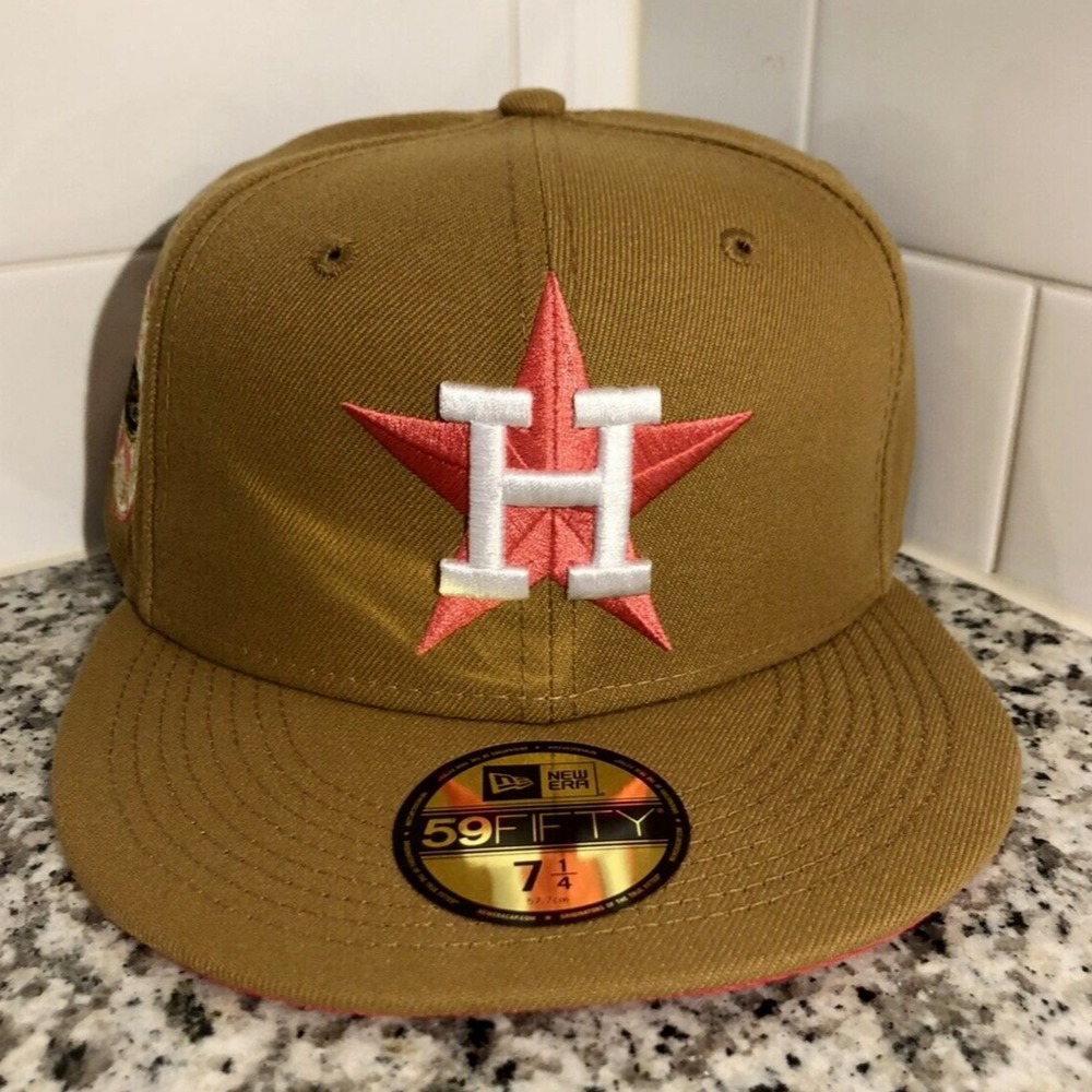New Era Houston Astros 59FIFTY 1968 All-Star Game Wheat Lava Fitted Hat 7 1/4